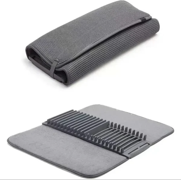 Dish Drying Mat, Multipurpose Plates Rack - Image 4