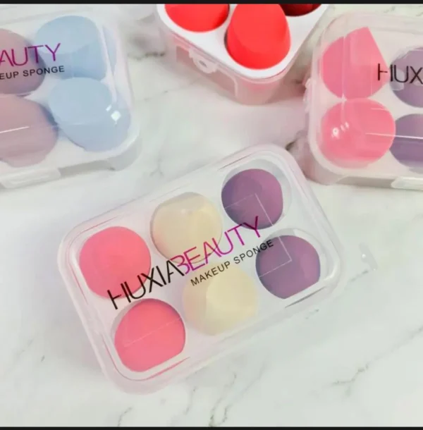 Huxia Beauty 6 in 1 Beauty Blender Sponge Soft And Smooth Easy to Blend 600