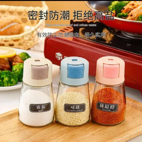 Oil And Vinegar Sprayer Bottle And Spice Seasoning Jar Pack Of 5pcs Set - Image 3