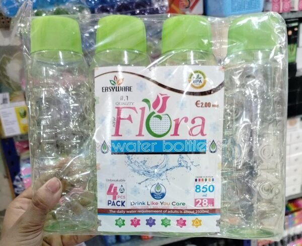 Pack of 4 Multi purpose Plastic Flora Water Bottle   Rs 250/- 💫🌟✨☑ Random Colours 💫💫 - Image 2