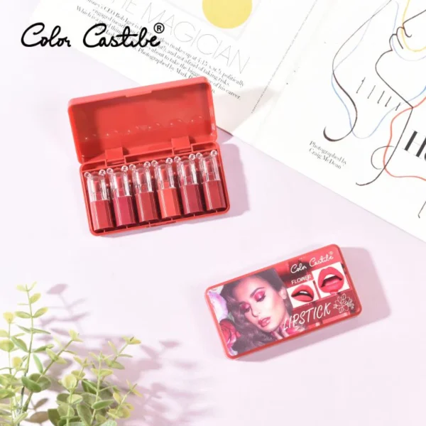 Color Castle Flower Matte Lipstick 6Pcs Pack Sale priceRs.999 - Image 2