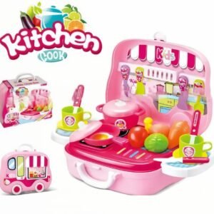 Kitchen Set Large Size Tyre Briefcase Kids Toys Box 20pcs