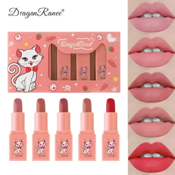 Dragon Ranee 5Pcs Matte Lipstick Set 999