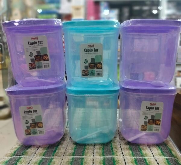 New Arrival  Capto Multipurpose storage Jar  (Pack of 2)  (Medium size)  Capacity : (1500ML)   Each Set🌟☑️💫  Random Colours💫💫