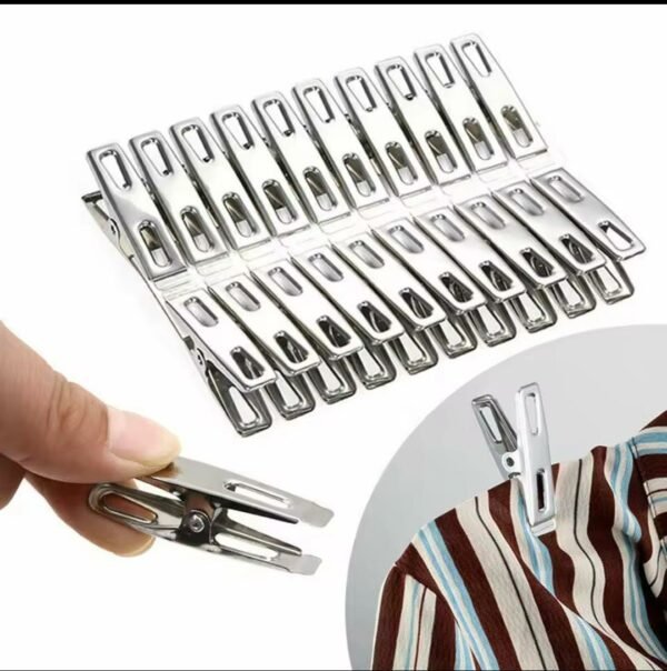 Pack of 20 Stainless Steel Clothes Clips 300
