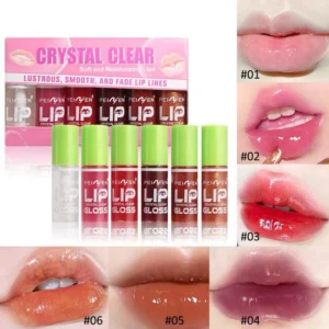 Peinfen Crystal Clear 6 Colors Lip Gloss Set Sale priceRs.899