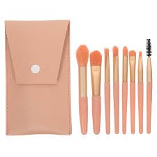 8 in 1 Mini Wooden Handle Makeup Brush Set  450