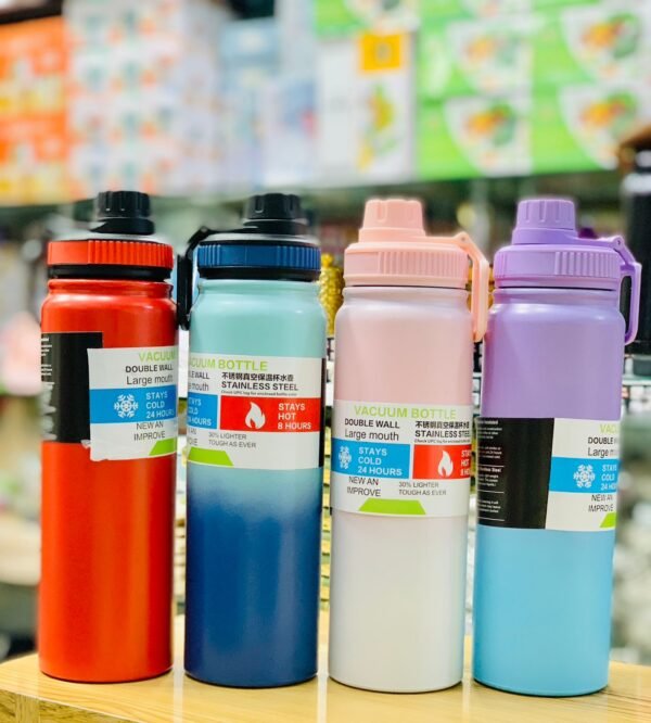 800ML Leak-proof Cups Flask Sport Outdoor Thermos Bottle Stainless Steel Water Bottle Portable Travel Coffee Cup Drinkware - Image 4