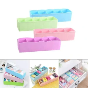 5 Grids Drawer Organizer Storage Organizer for Home Closet 5 Grids Drawer Divider (High Quality)