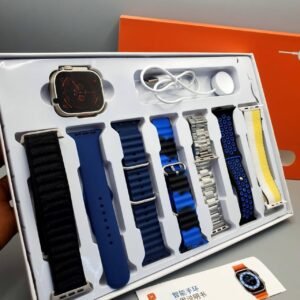 ULTRA 7 iN1 Straps  HD Screen With 7 Different Straps Bluetooth Calling Smart Watch🤩  Rs 2200/- 💫🌟   (With Box)