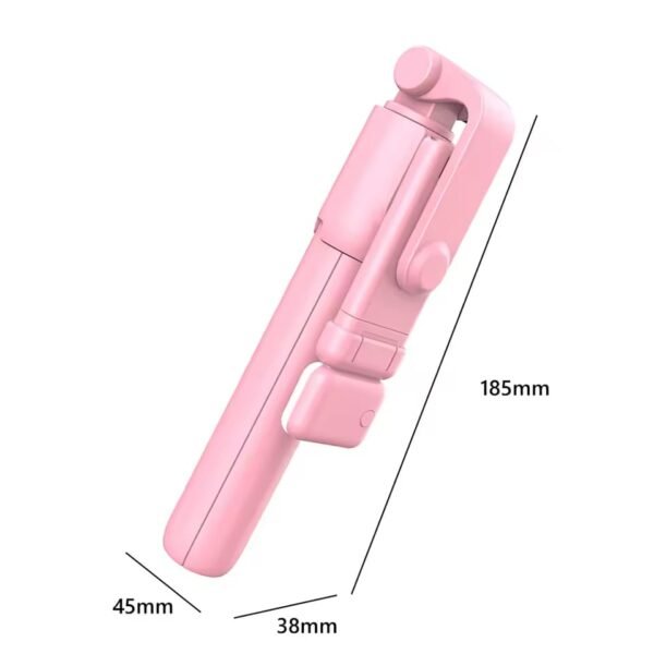 R1S Bluetooth Selfie Stick Tripod with Remote Control | 360° Foldable Selfie Rod for Phone & Action Camera with LED Light ✨  Rs 850/- 💫🌟 (With Box) - Image 3