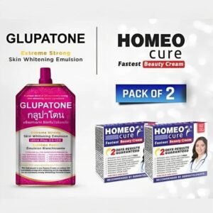 2 in 1 GLUPATONE Whitening Emulsion With Homeo Cure Cream            1200