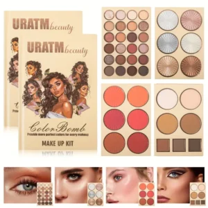 URATM Beauty Color Bomb 43 Color Eyeshadow Highlighter Blush Contour Makeup Kit Sale priceRs.2,499
