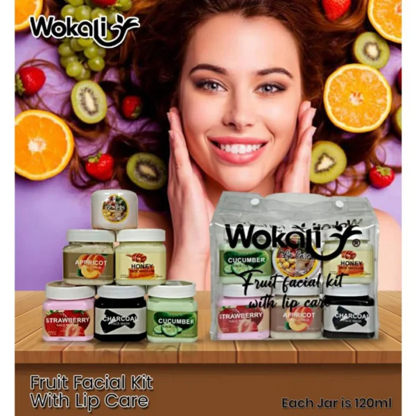 Wokali 5 Steps Fruits Facial Kit With Lip Care Sale priceRs.1,699 - Image 2