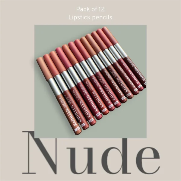 KATHLEEN Lipstick Pencil 12Pcs Set nude - Image 2