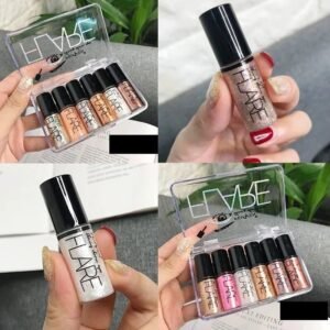 6pcs Flare Liquid Shimmer Eyeshadow Long-lasting Diamond Metallic Eyeshadow Highlighter  999