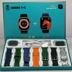 7 in 2 Crown Smart Watch with 7 Straps, 2 Watches (S9 & Ultra 2), Wireless Charger 2300  po