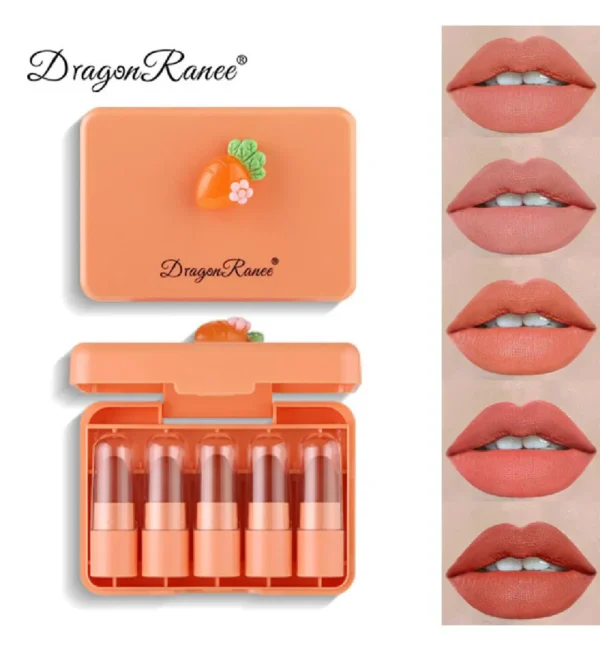 Dragon Ranee Carrot Mini Lipstick 5Pcs Set  999