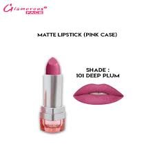 Glamorous Face Matte Lipstick Vitamin E & Aloe Vera Extracts (Pink Case) (40 Colors) 260