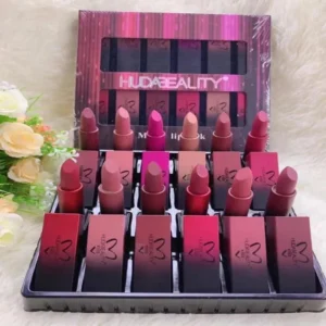Huda Beauty Matte Lipstick Set (12 Pcs) 1500
