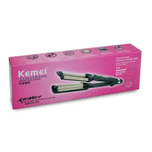 Kemei KM-2022 Hair Curling Ceramic 3 Barrel Clamp Curler 3300