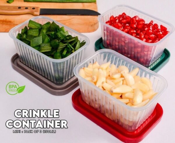 NEW ARRIVAL Crinkle Container Small (150 ml) 3pcs pack 200