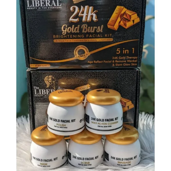 The Liberal 24k Gold Burst 5 Steps Facial Kit Sale priceRs.1,699 Regular price - Image 2