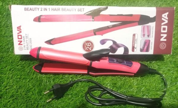 Nova 2in1 Hair Straightener + Roller Rs 1200