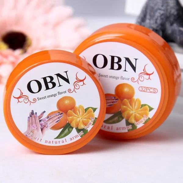 OBN Orange Nail Paint Remover (32 Wipes)   pack of 2   rs 200