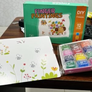Rs. 1100 - New DIY Kids Finger Painting Cards Set with 30pcs Cards and 12 Foamic colours