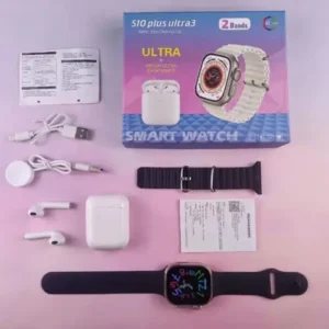 S10 Plus Ultra 3 2 in 1 Double Straps Smart Watch 2200 po