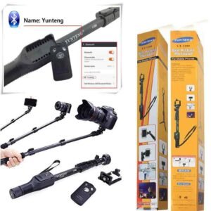 Yunteng YT-1288 Selfie Stick Monopod With Bluetooth Remote Control - Black 880
