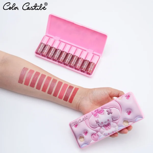 Color Castle Mini Fashion Matte Color Lip Gloss 10Pcs Set - Image 2