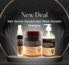 keratin Brazilian Nut Shampoo Hair Mask & Hair Serum Deals 500ml