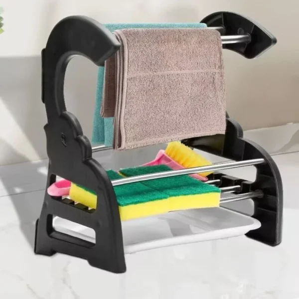 LDurable Stainless Steel Sponge Holder Sturdy Rust Proof Drying Rack Kitchen Organizer 950 - Image 2