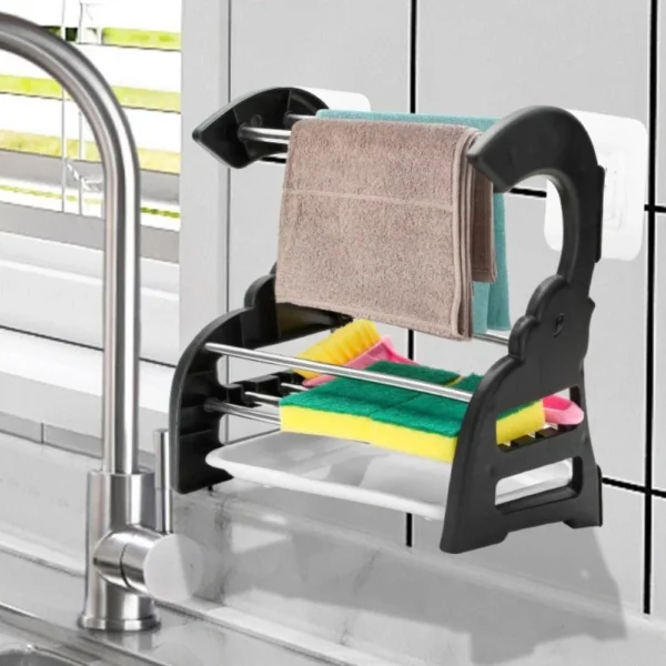 LDurable Stainless Steel Sponge Holder Sturdy Rust Proof Drying Rack Kitchen Organizer 950 - Image 4