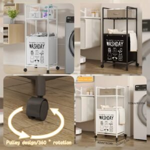 2Layer Laundry Storage - (Box Packing) Available Colours: Black & White