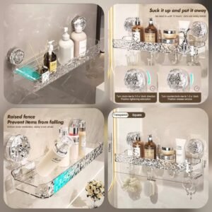 Acrylic Wall-Mounted Suction Shelf (Box Packing) Premium Quality