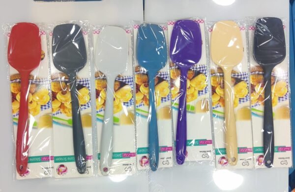 NON STICK HEAT RESISTANCE SILICONE COOKING SPOONS AND SPATULAS : - each (12 inches) - Image 2