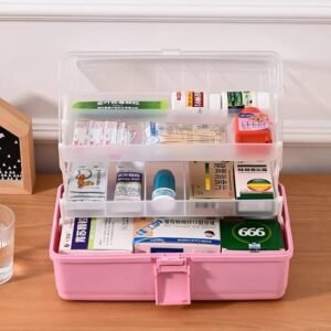 Plastic Storage Box, Desk Organizer, Art Tool Box for Painting, Stationery, Medicine ,