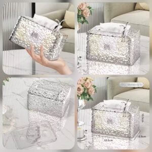 Luxury Crystal-Inspired Tissue Box with Elegant Bunny Accent🐰(Premium Quality