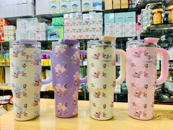 SITARAYURI 30oz Stainless Steel Insulated Water Bottle Thermal Coffee Insulation Cup Cold Hot Mug Vacuum Flask with Handle Straw