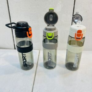 NON BREAKABLE SPORT WATER BOTTLE WITH 2-SIPPER OPTION (800 ML):- each (THREE DIFFERENT COLORS)