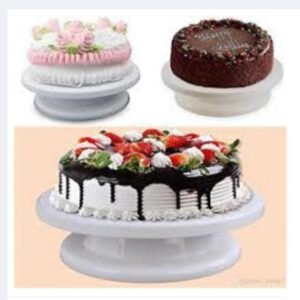 Cake Turntable Stand, Rotating Stable Anti-skid Round Cake Table, Cake Decorating Rotary Table,  Baking Tool,🤩  /-Each☑  (With Good Box packing)💫