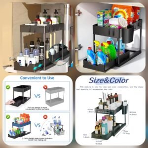 Layer Under Sink Organizer -(Box Packing) Made in Chin