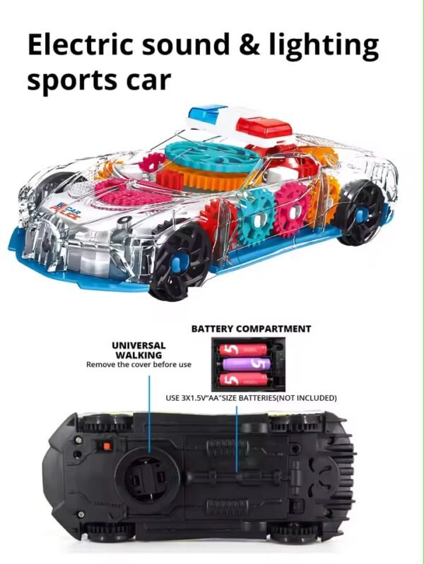 Police Light Racing Car – Speed, Lights & Action    Each ☑   (With Box) - Image 3