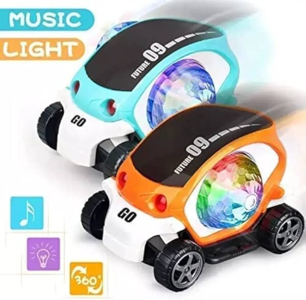 09 Future Car Rotate 360° with Flashing Light & Music 🚗    