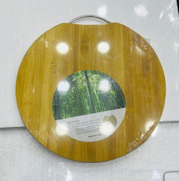 BAMBOO WOODEN CUTTING BOARD ROUND SHAPE CHINA🇨🇳 36x36x1.7mm : - Image 4