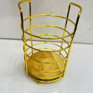 GOLDEN SPOON HOLDER (UTENSILS RACK) BAMBOO BASE