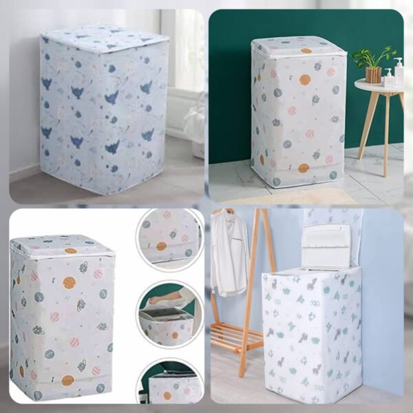 Double Washing Machine Cover-(Random Prints) Premium Quality 🇨🇳